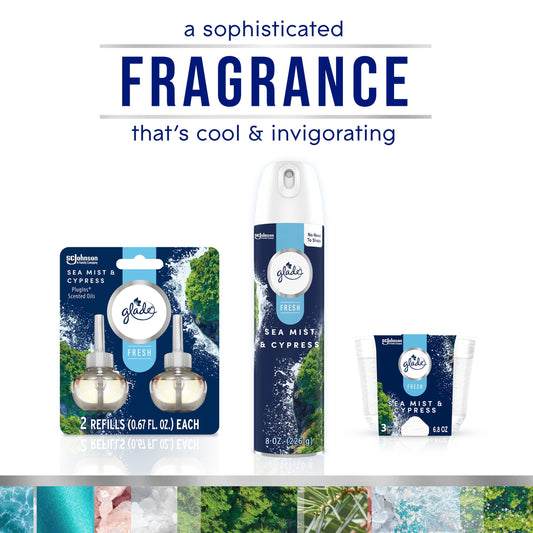 Glade Plug In Scented Oils - Fresh Sea Mist & Cypress - 1.34 oz