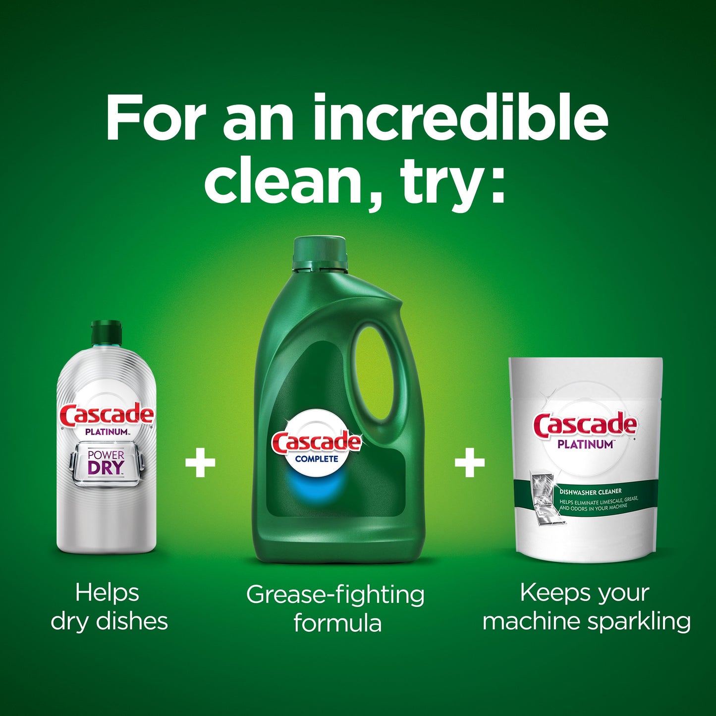 Cascade Complete Dishwasher Detergent Liquid Gel, Fresh Scent