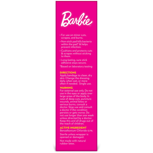 Barbie Antibacterial Bandages - Assorted Sizes