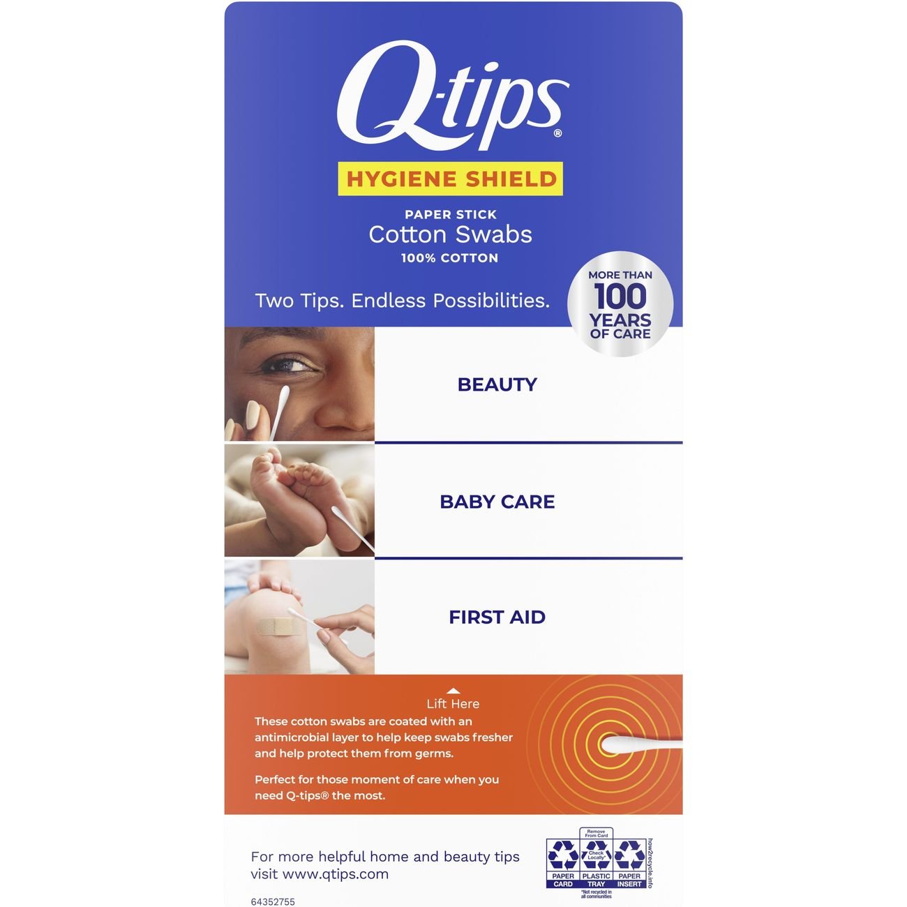 Q-tips Hygiene Shield Cotton Swabs