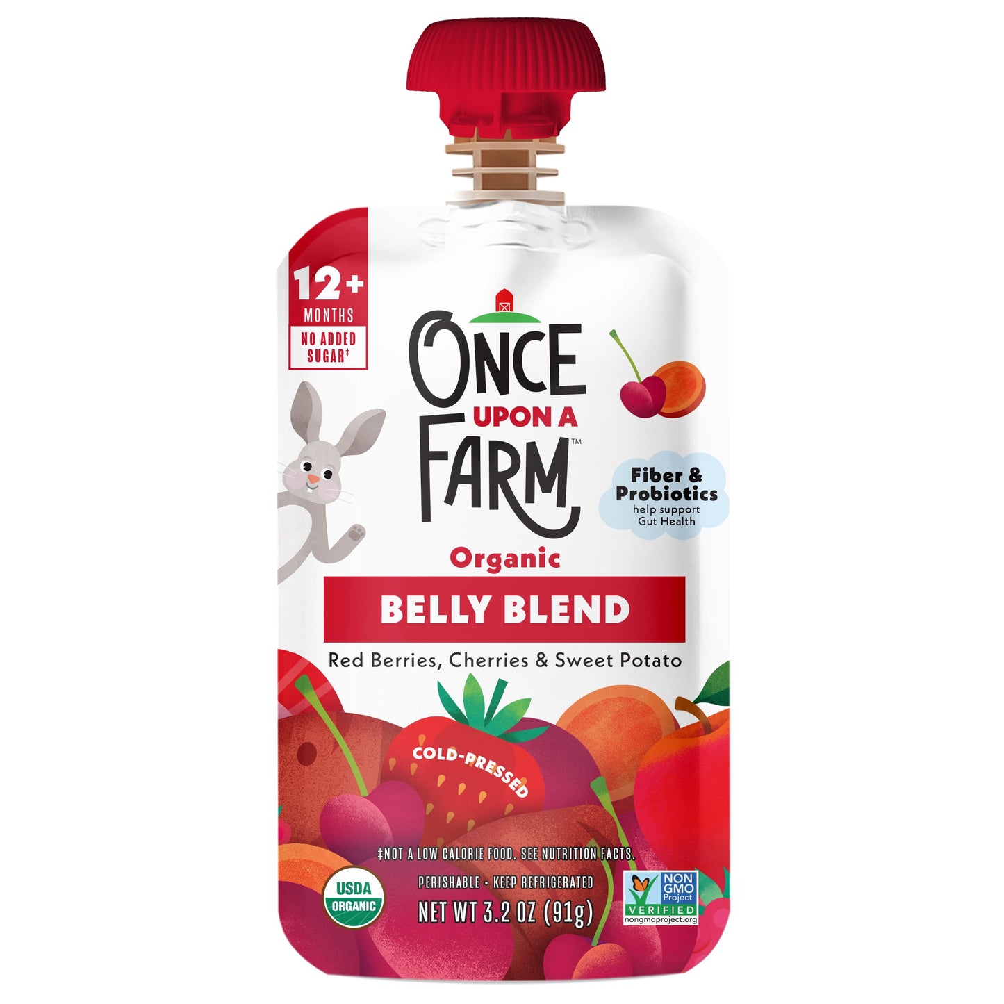 Once Upon A Farm Organic Belly Blend - Red Berries Cherries