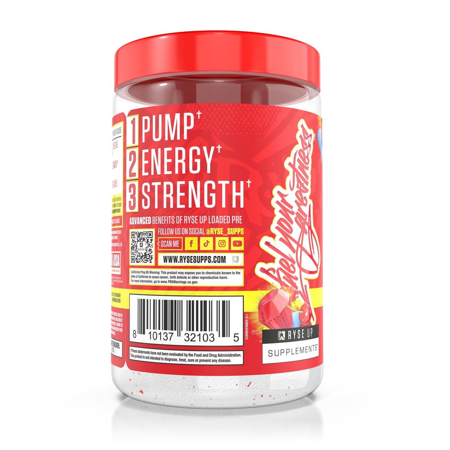 Ryse Loaded Pre-Workout Supplement - Cherry Ring Pop