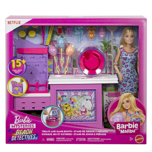 Barbie Mysteries Beach Detectives Treats & Game Booth Playset