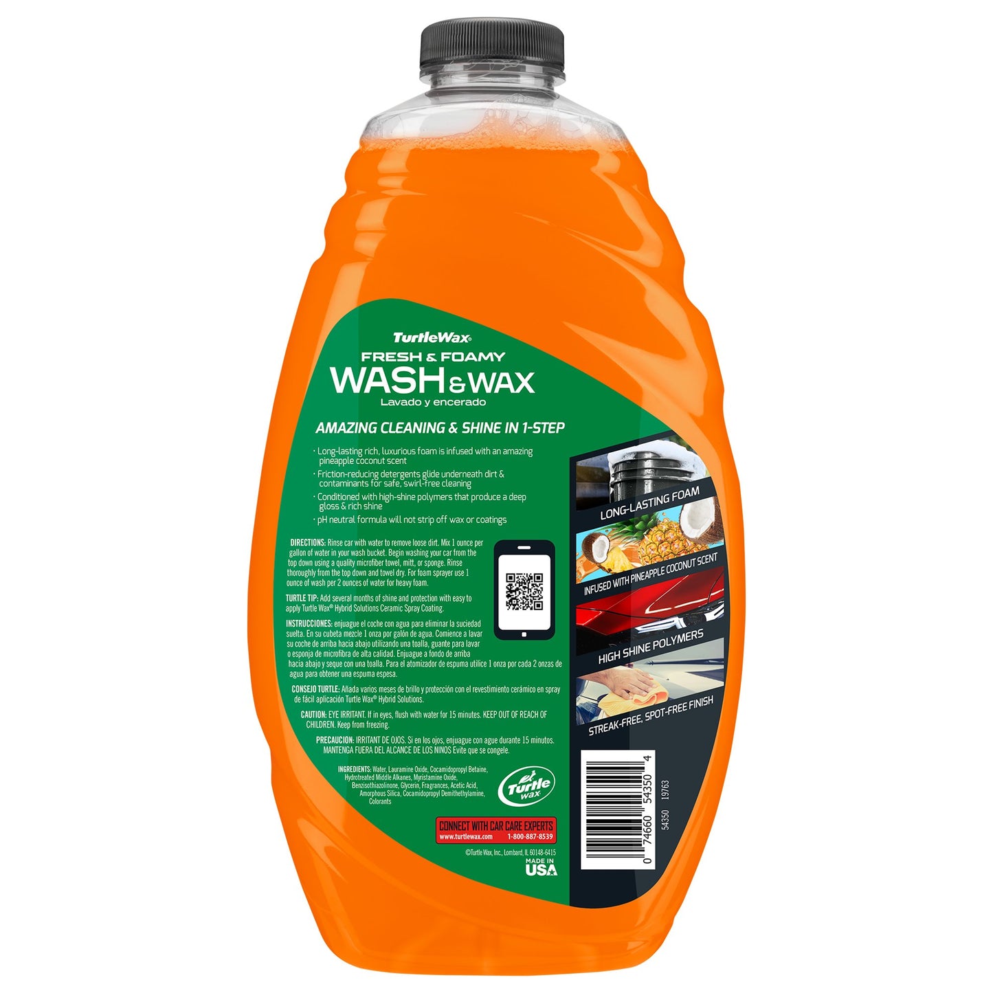 Turtle Wax Fresh & Foamy Wash & Wax - Pineapple Coconut