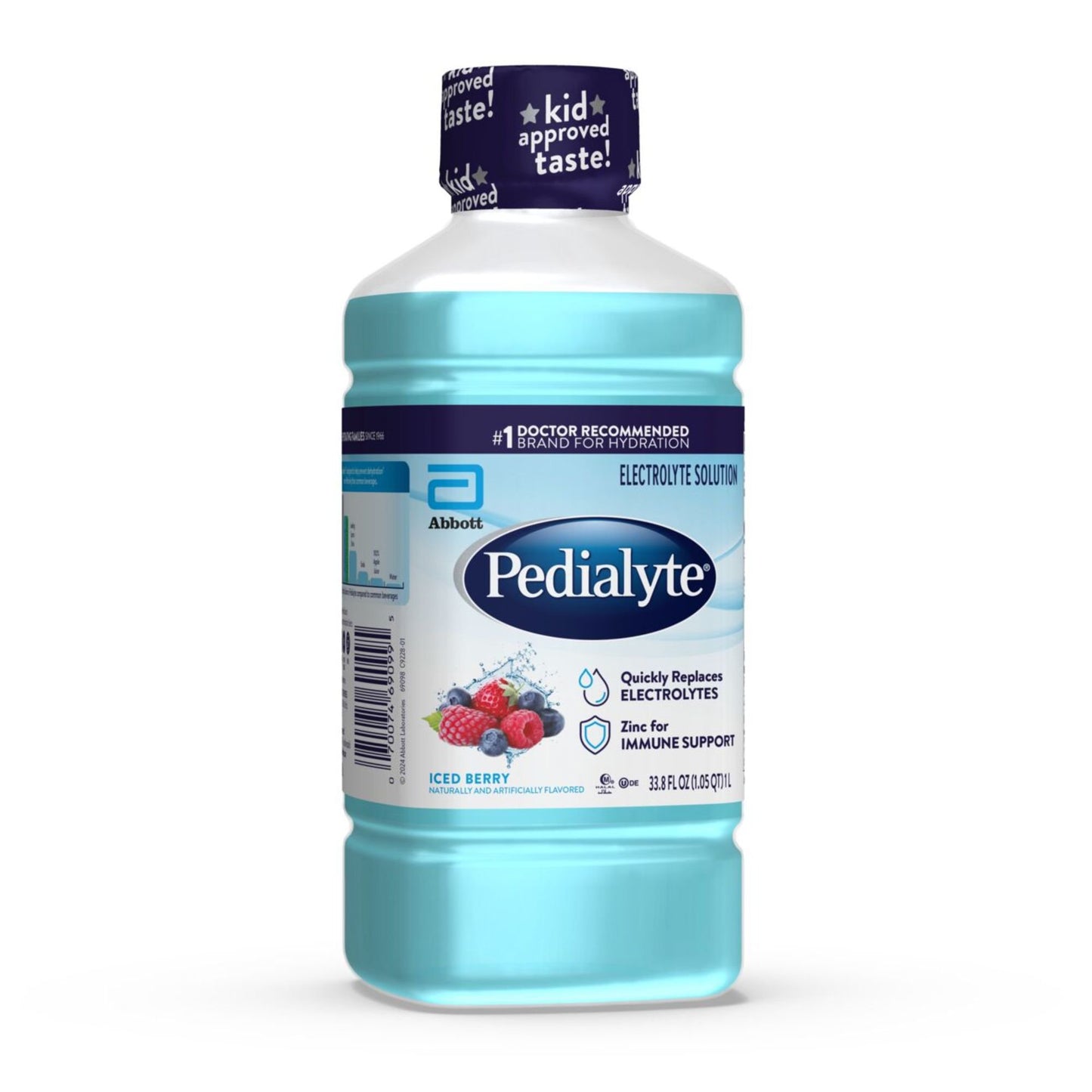 Pedialyte Electrolyte Solution Drink - Iced Berry