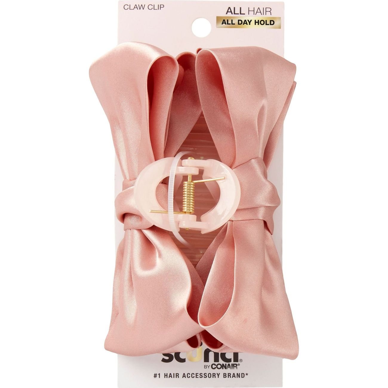 Scunci All Hair Types Pink Bow Claw Hair Clip