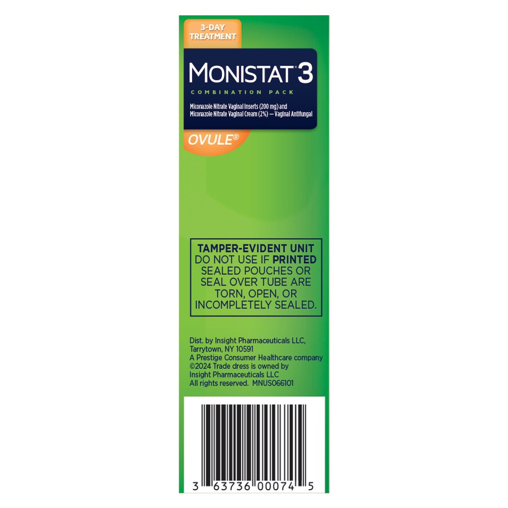 Monistat 3 Day Vagnial Yeast Infection Treatment - Combo pack