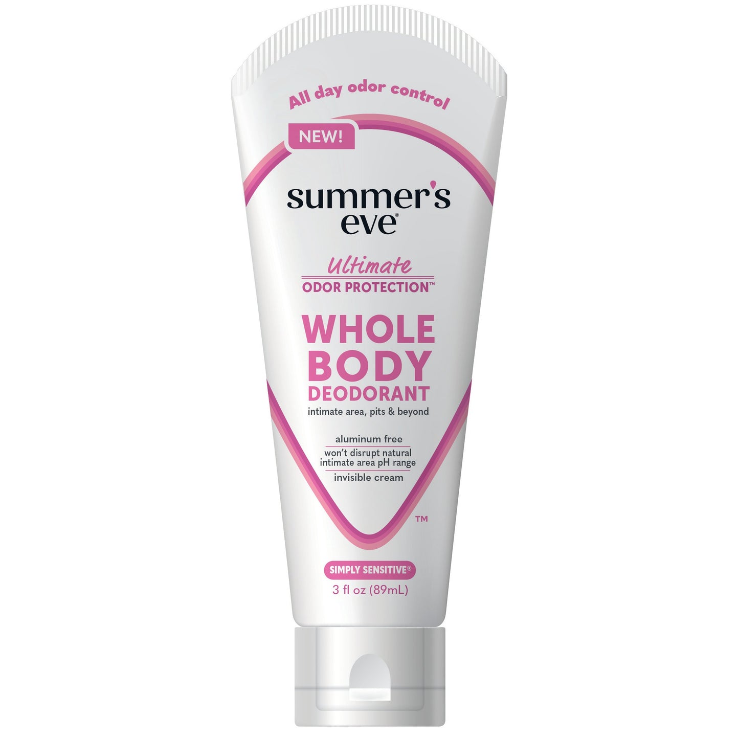 Summer's Eve Ultimate Odor Protection Whole Body Deodorant - Simply Sensitive
