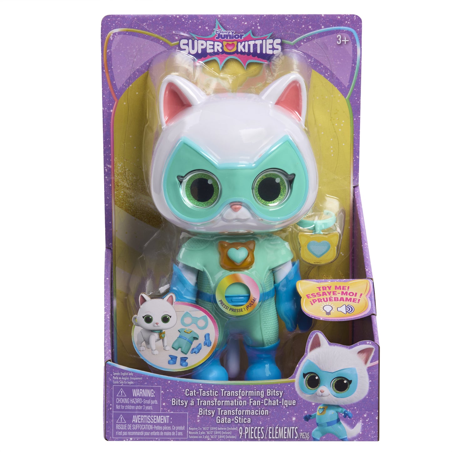 Disney Junior Superkitties Cat-Tastic Transforming Bitsy