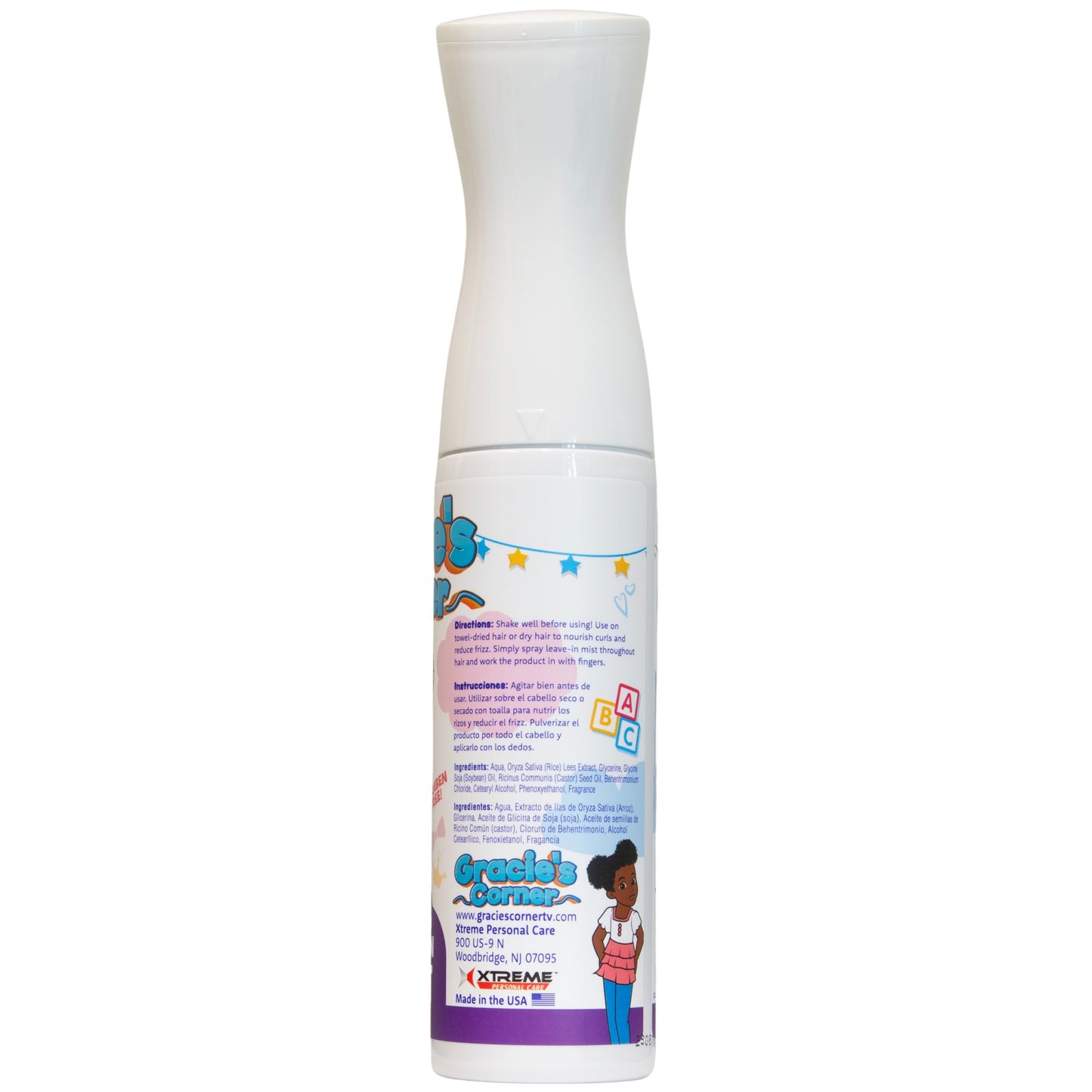Gracie's Corner Kids Sulfate Free Rice Water Leave-in Mist - Sugar Cookie