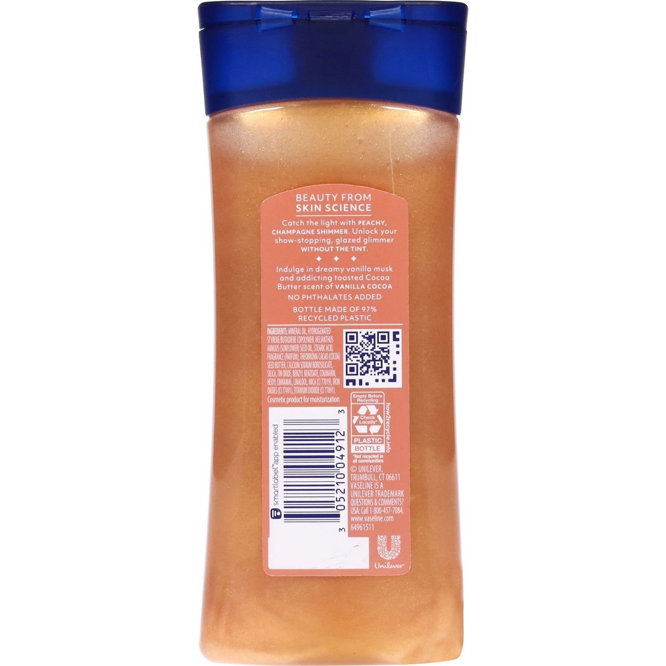 Vaseline Glazed & Glisten Sunlit Glow Shimmering Gel Oil - Vanilla Cocoa