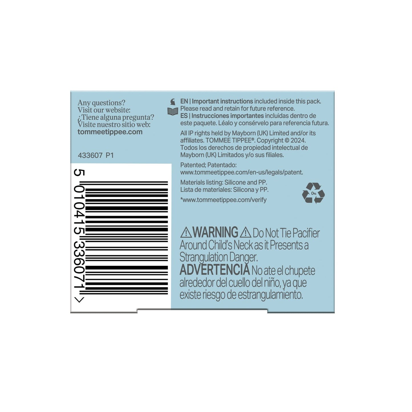 Tommee Tippee Ultra-light StayPut Silicone Pacifiers for 6-18 Months, Grey & Brown