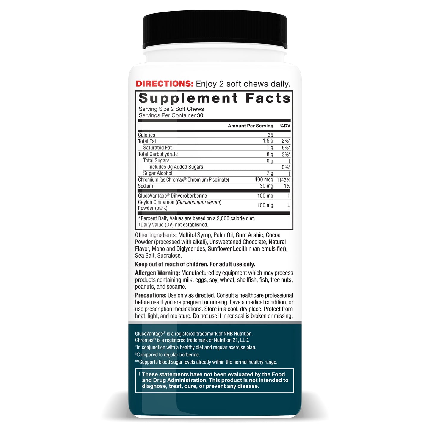 Force Factor Ultra Berberine Enhanced Absorption Chews - Chocolate Mint