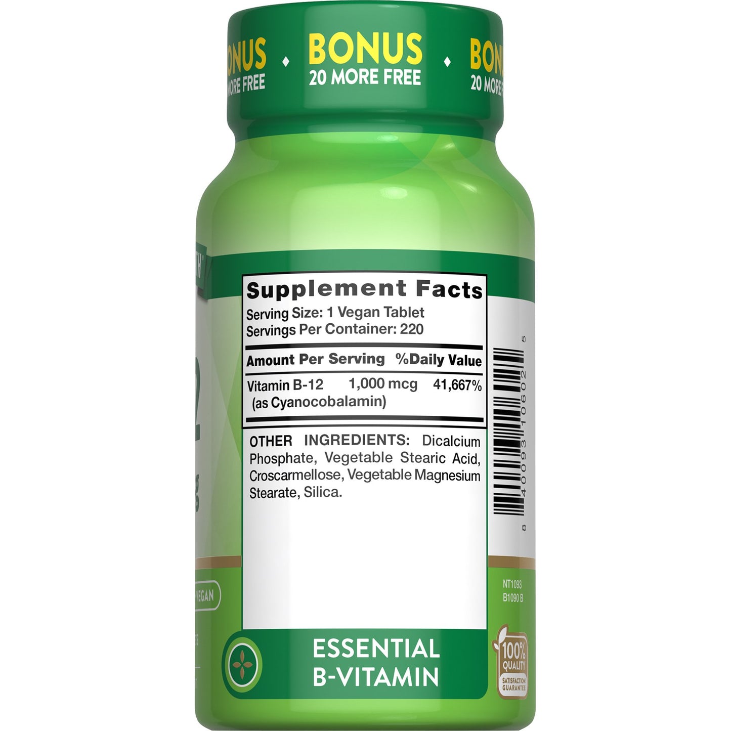 Nature's Truth B-12 1000mcg Tablets