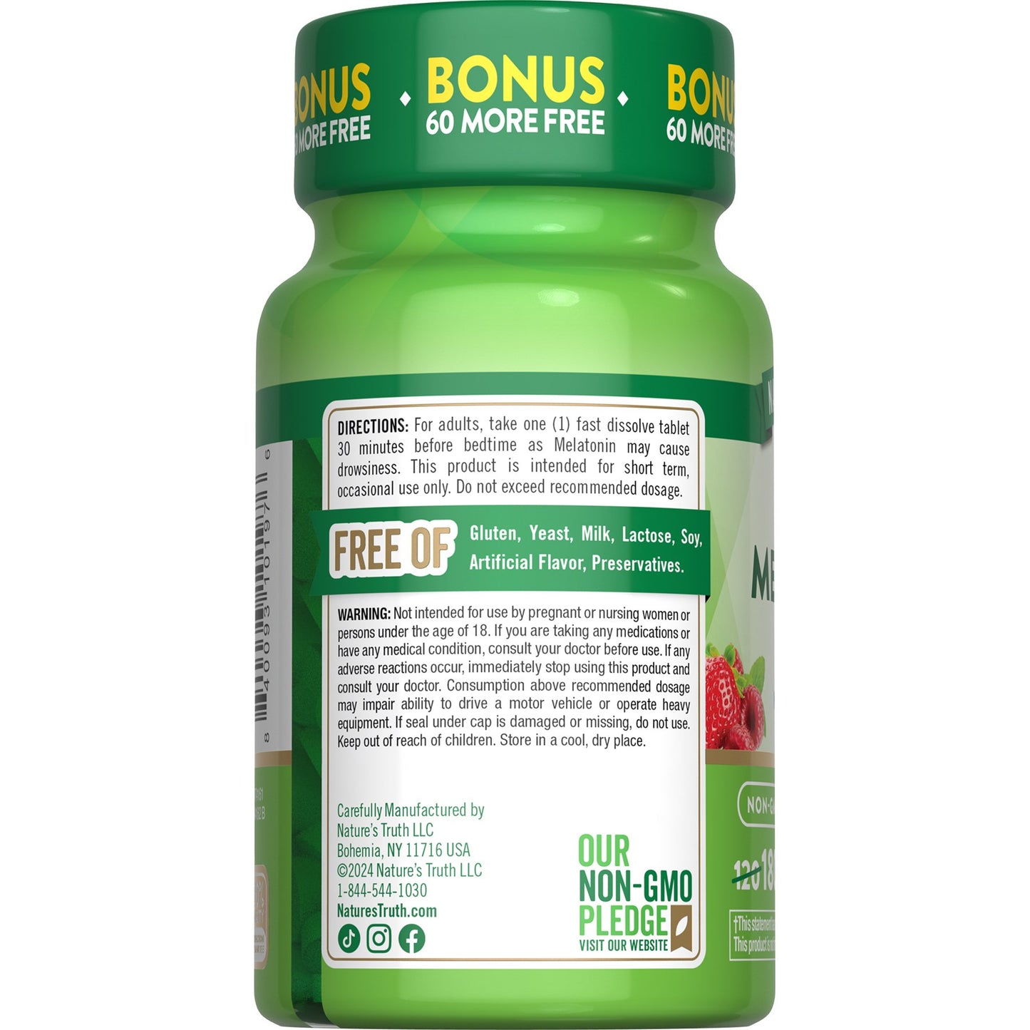 Nature's Truth Melatonin Fast Dissolve Sleep Tablets - Berry