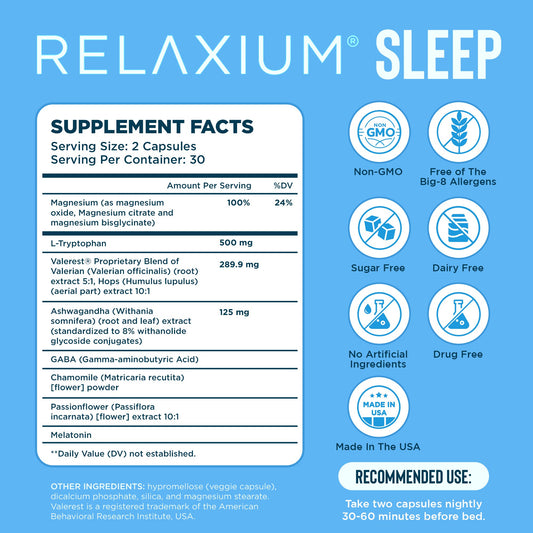 Relaxium Magnesium Sleep Support Capsules