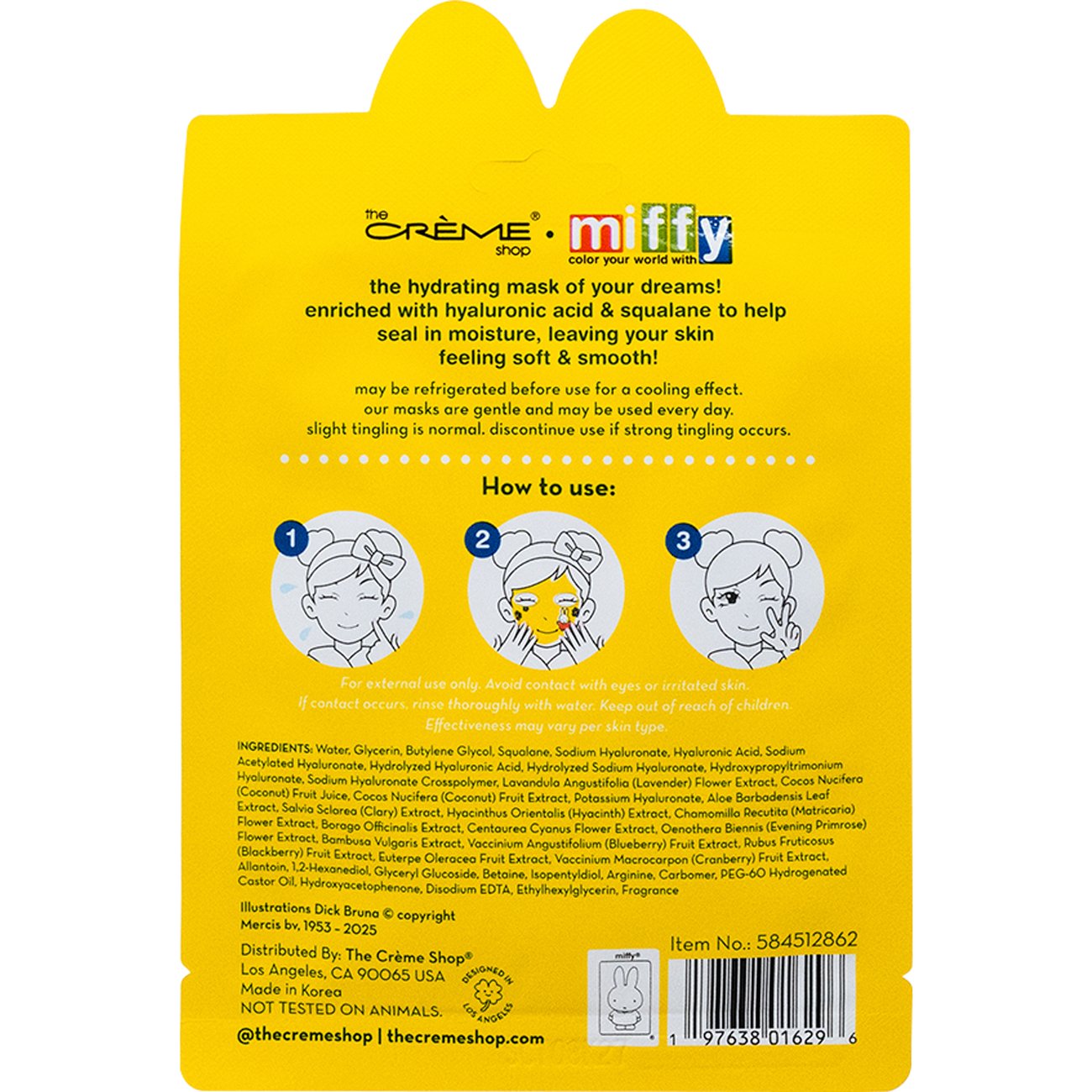The Crème Shop The Creme Shop X Miffy Dewy Dreams Hydrating Face Sheet Mask