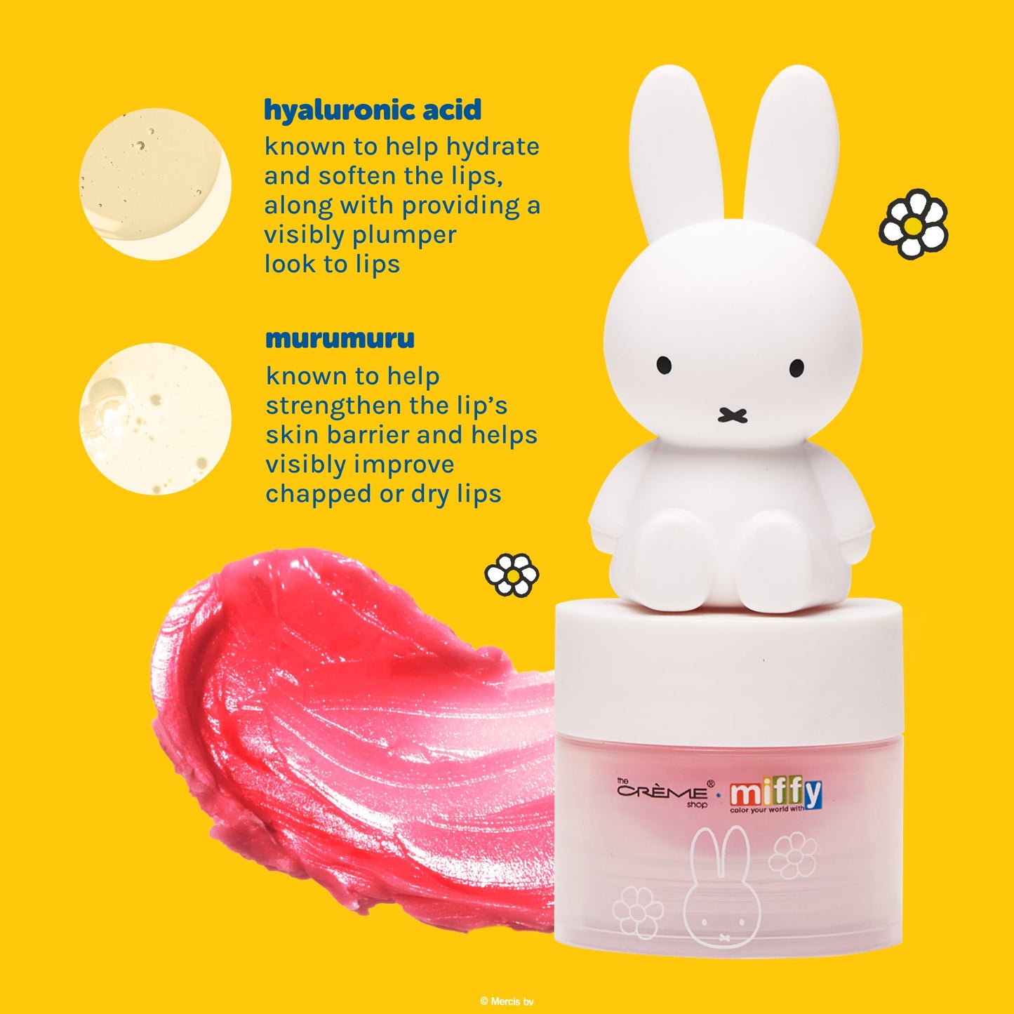 The Crème Shop x Miffy Moisturizing Lip Balm - Rare Rose