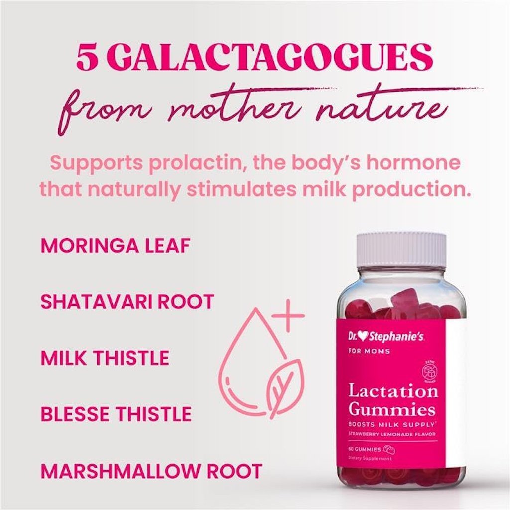 Dr. Stephanie's Lactation Gummies - Strawberry Lemonade