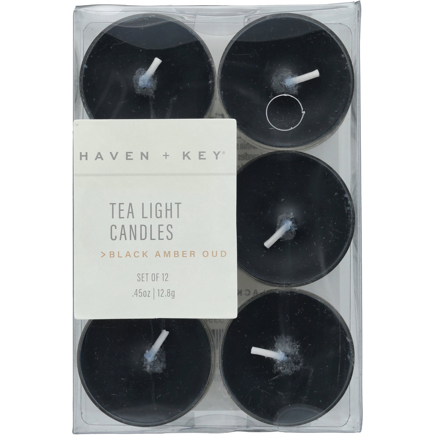 Haven + Key Tealight Candle Set - Black Amber Oud