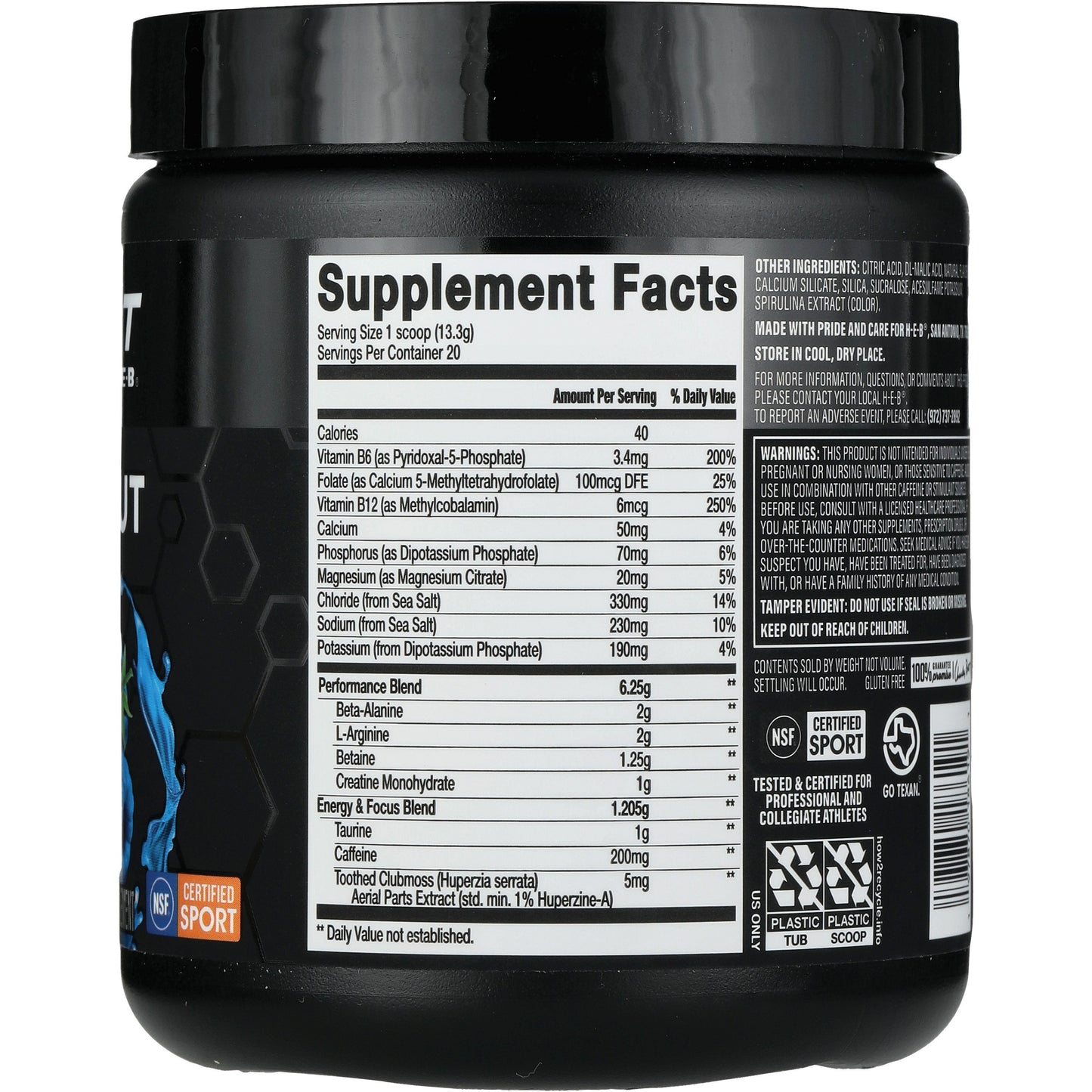 FORMUFIT by H-E-B Pre-Workout Blue Raspberry