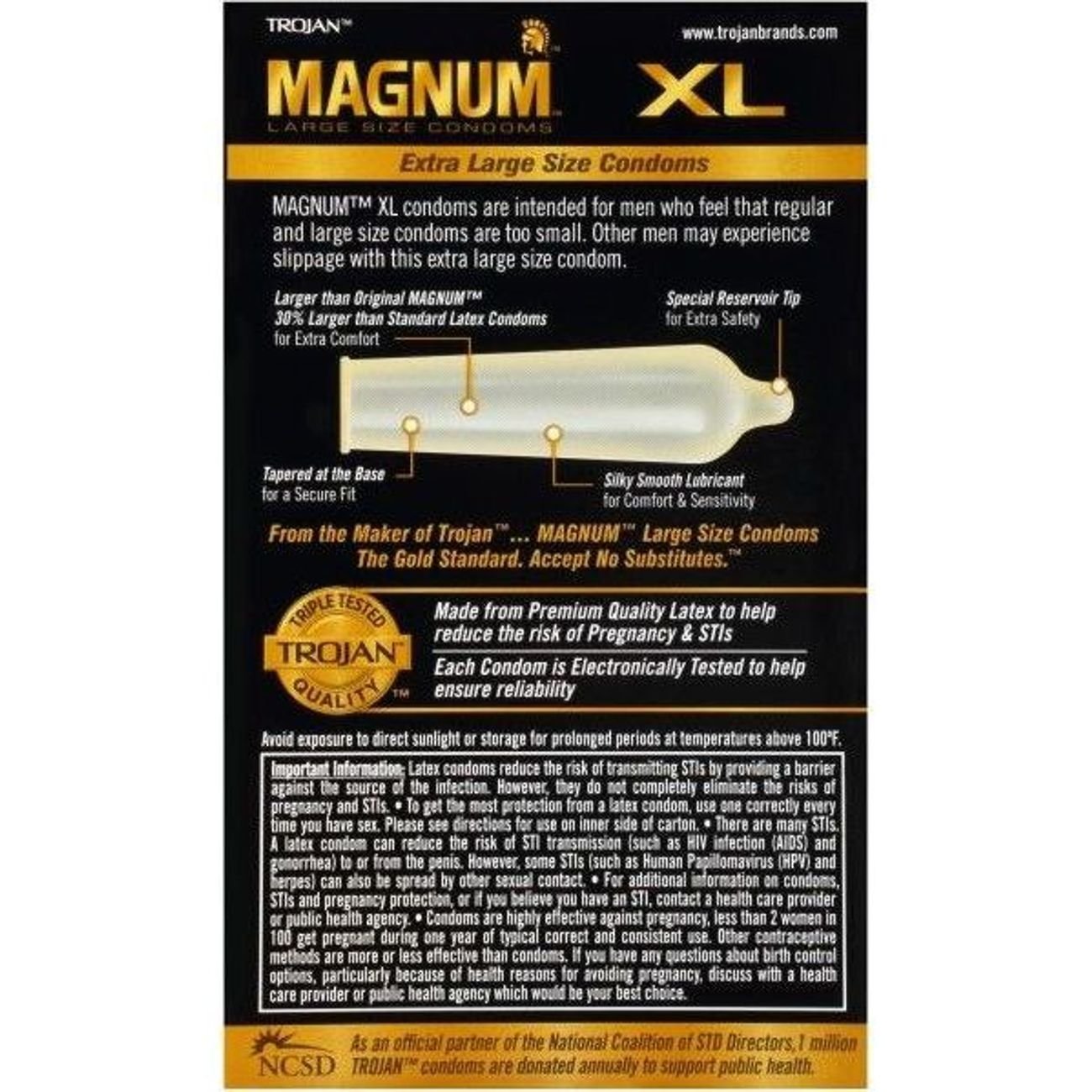 Trojan Magnum XL Lubricated Condoms