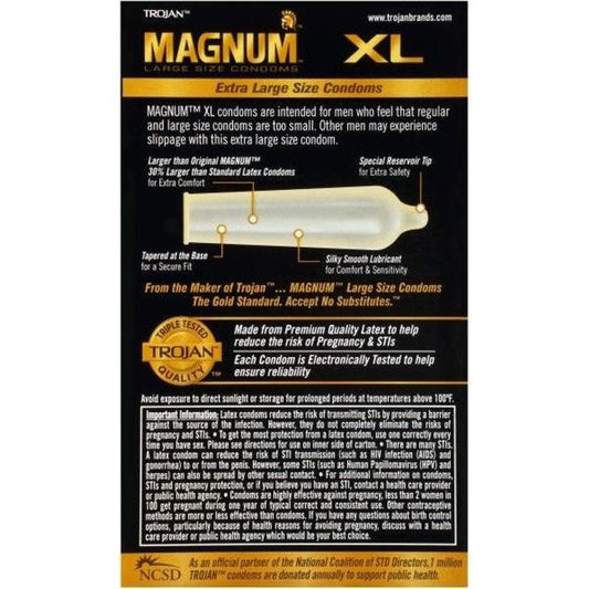 Trojan Magnum XL Lubricated Condoms