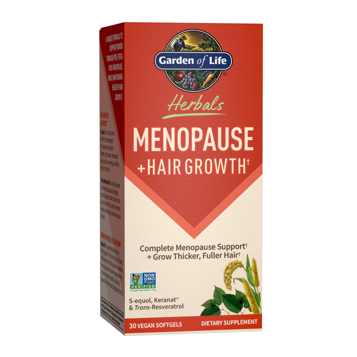 Garden of Life Herbals Menopause + Hair Growth Vegan Softgels