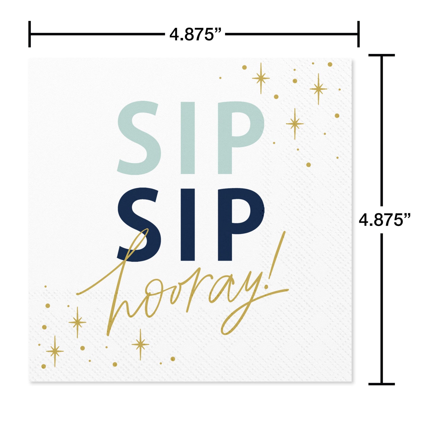 American Greetings Sip Sip Hooray Beverage Napkins