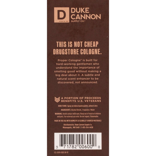 Duke Cannon Men's Proper Cologne - Palomino