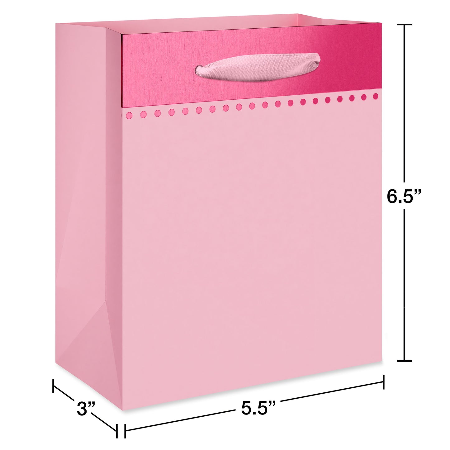 American Greetings Light Pink Colorsplash Small Gift Bag