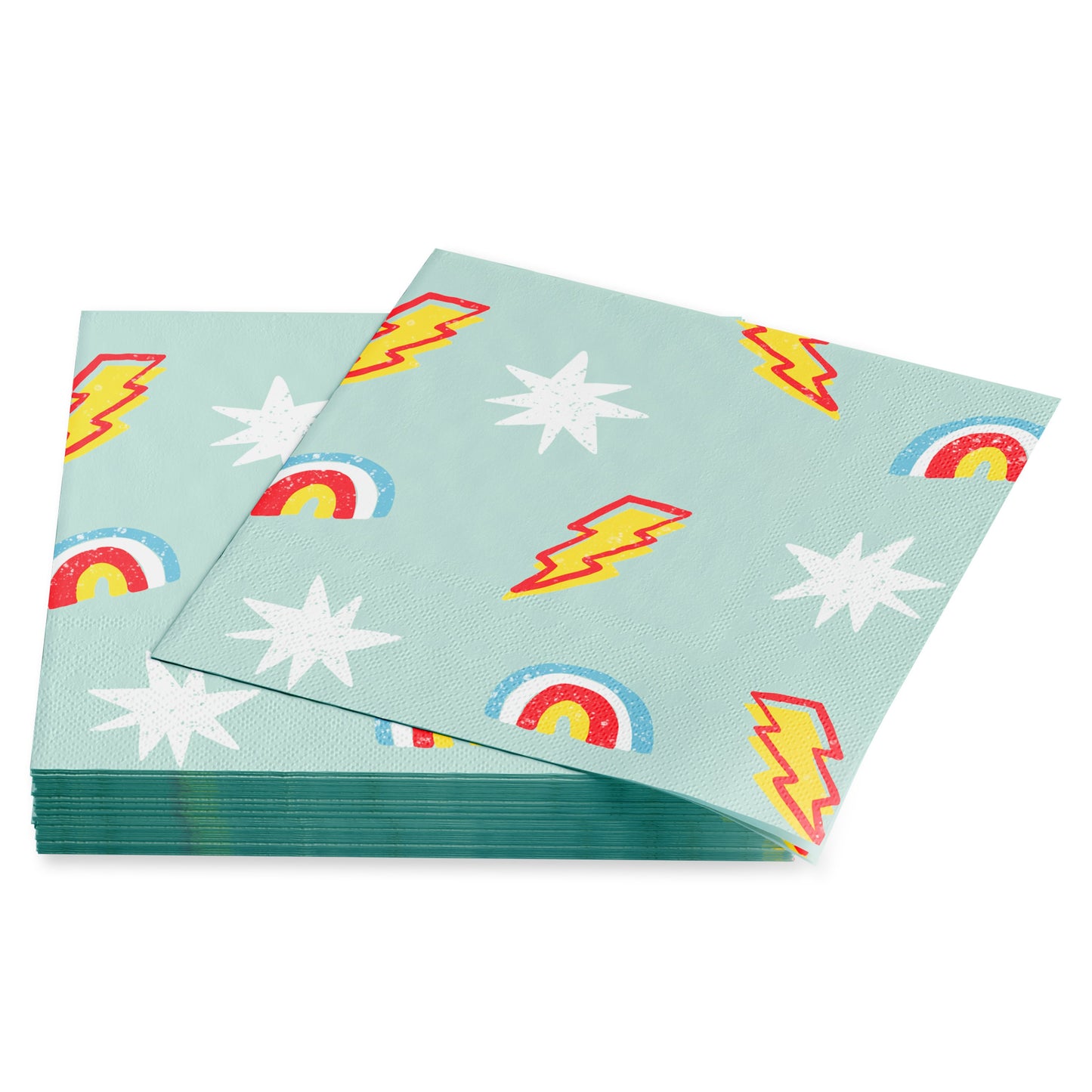 American Greetings Rainbow & Lightning Beverage Napkins