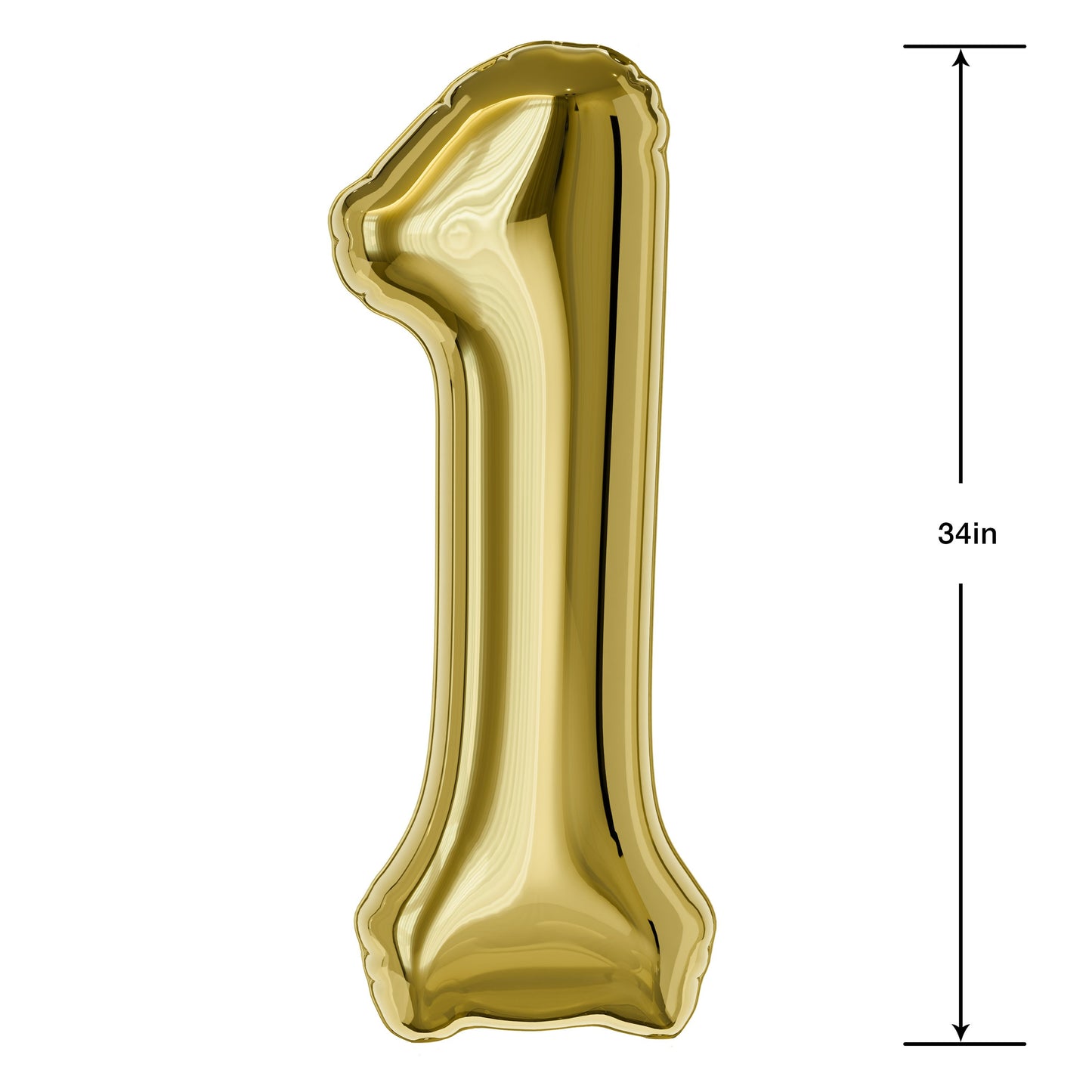 American Greetings Number 1 Large Gold Foil Uninflated Balloon