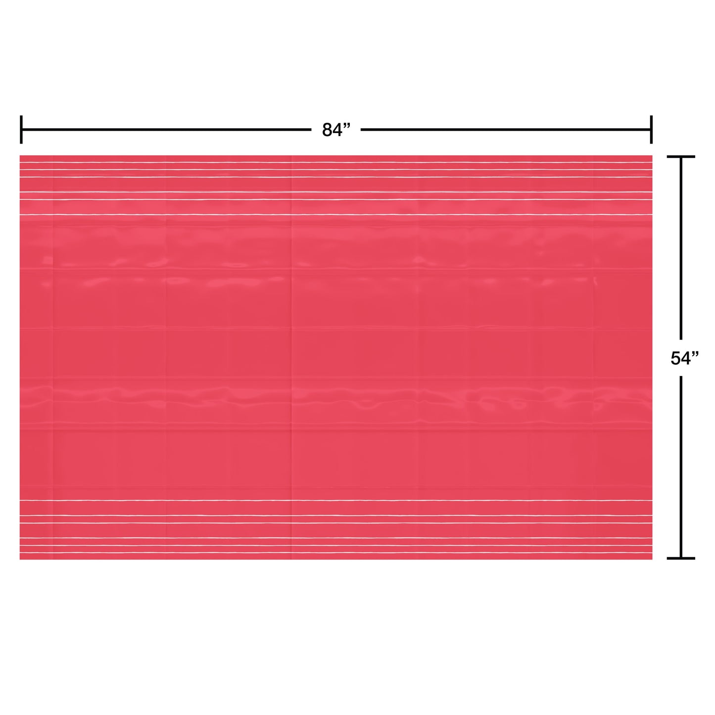 American Greetings Red with White Stripes Plastic Table Cover
