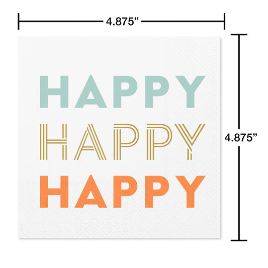 American Greetings Happy Happy Happy Beverage Napkins