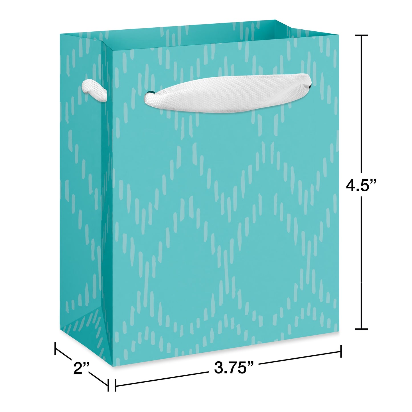 American Greetings Teal Chevron Everyday Mini Gift Bag