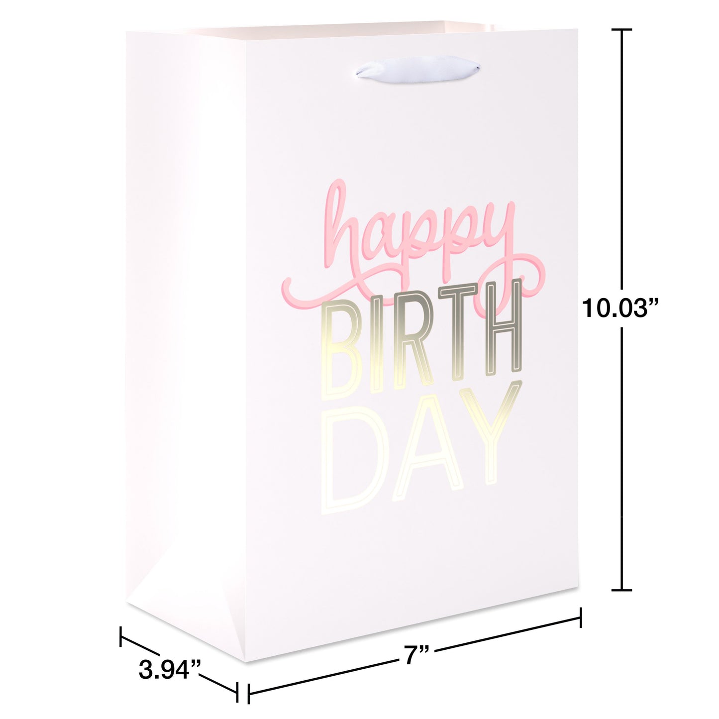 American Greetings Medium White Birthday Gift Bag