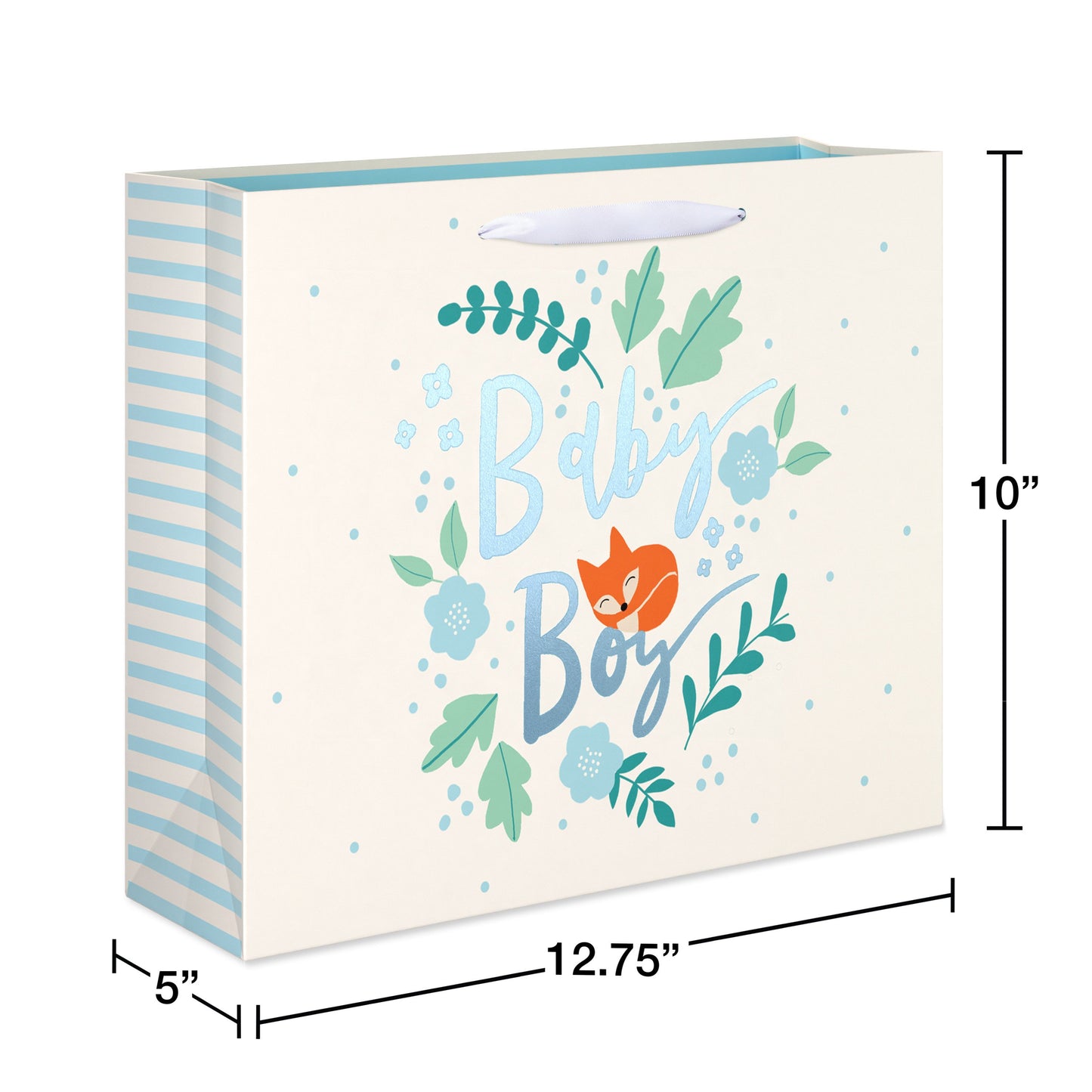 American Greetings Fox Baby Boy Large Horizontal Gift Bag