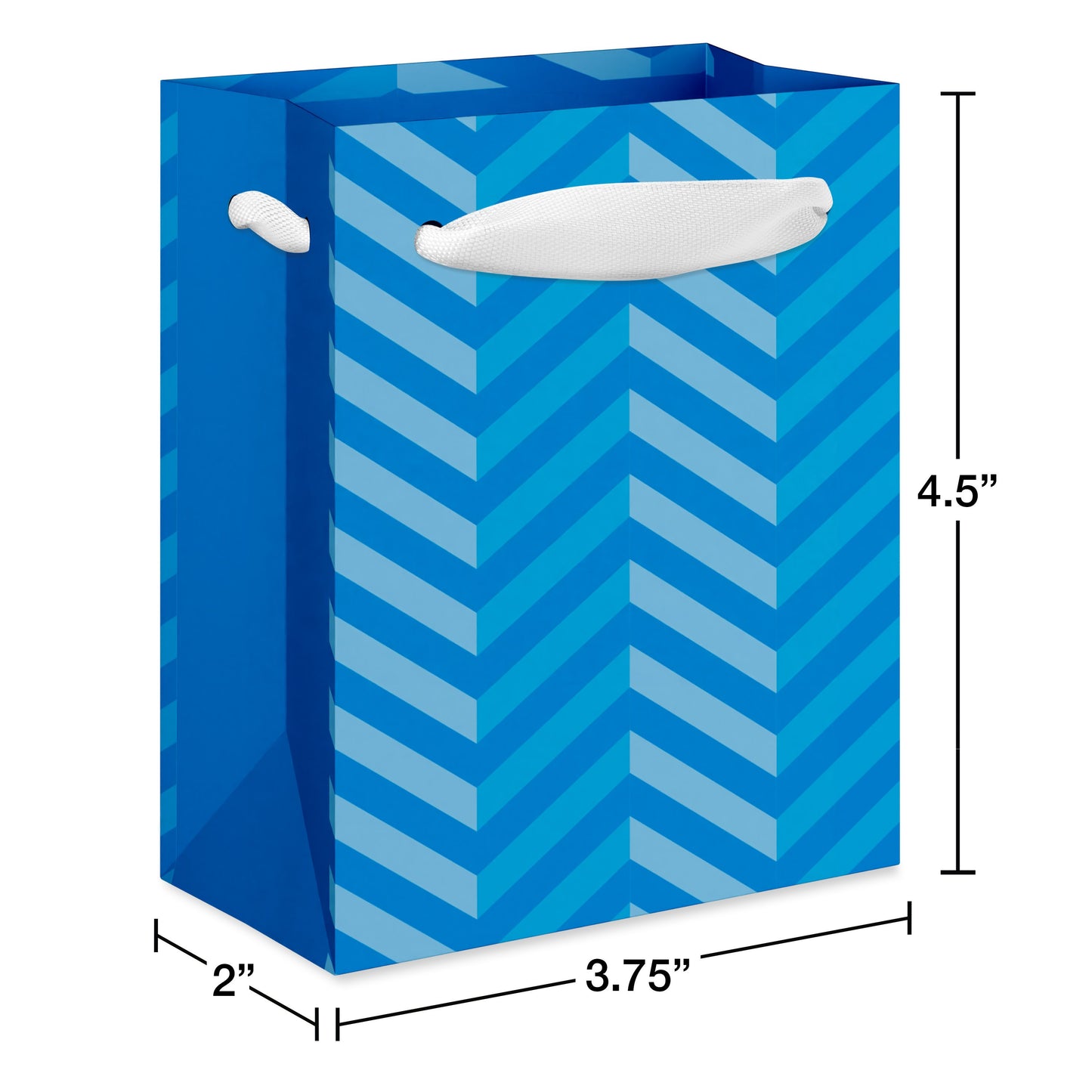 American Greetings Blue Chevron Everyday Mini Gift Bag