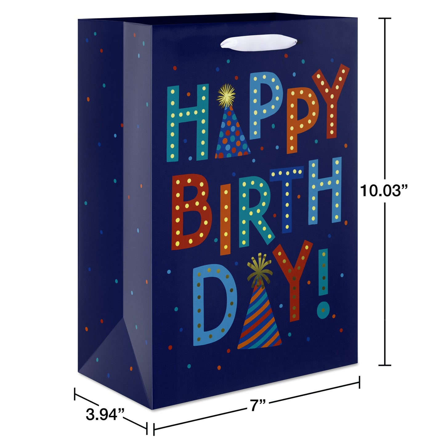 American Greetings Funky Birthday Medium Blue Gift Bag