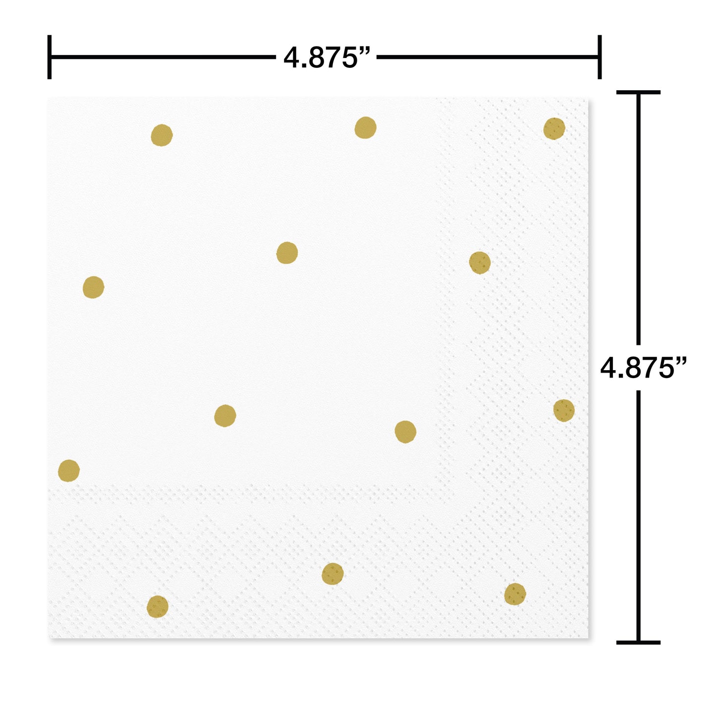 American Greetings Gold Polka Dots Beverage Napkins