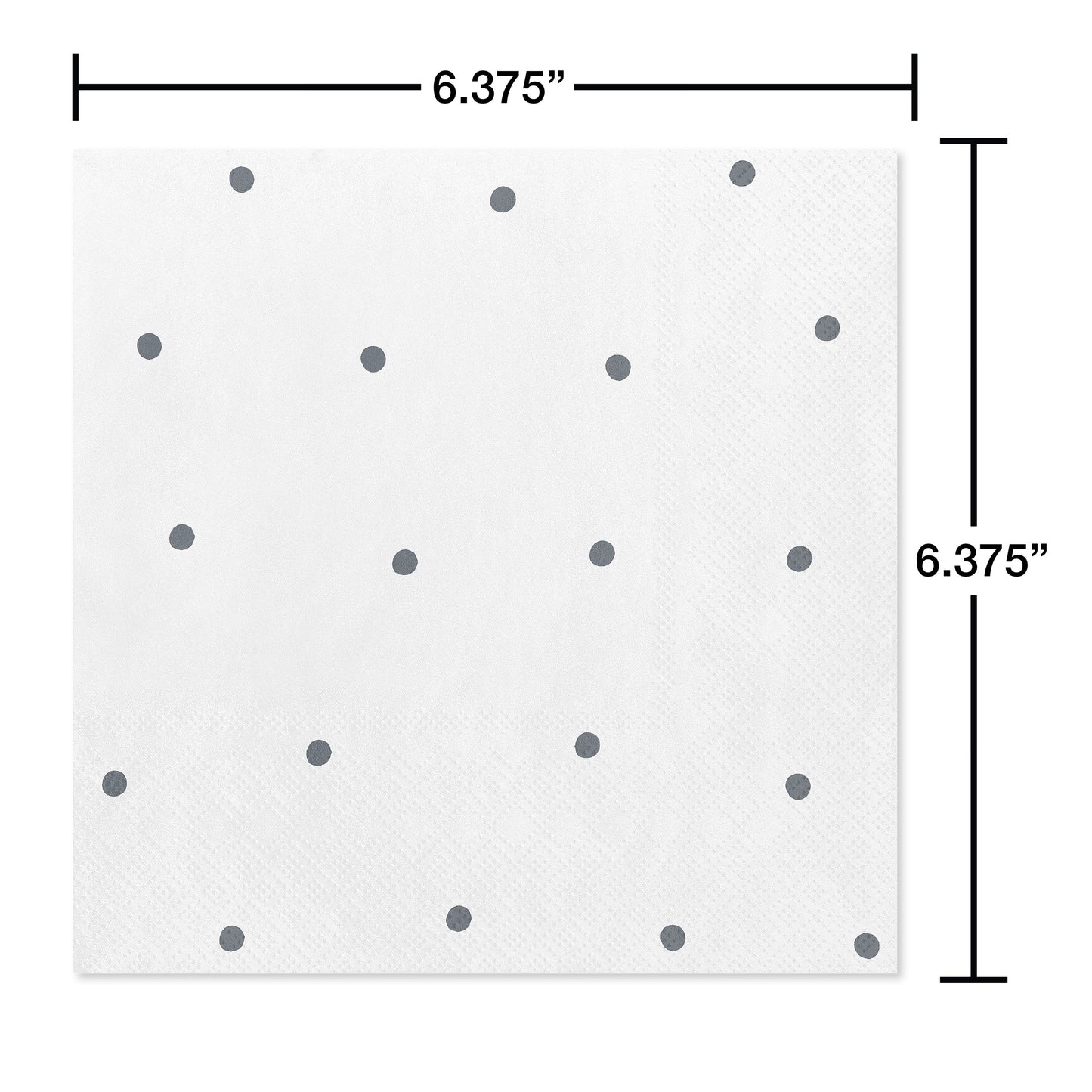 American Greetings Silver Polka Dots Lunch Napkins,
