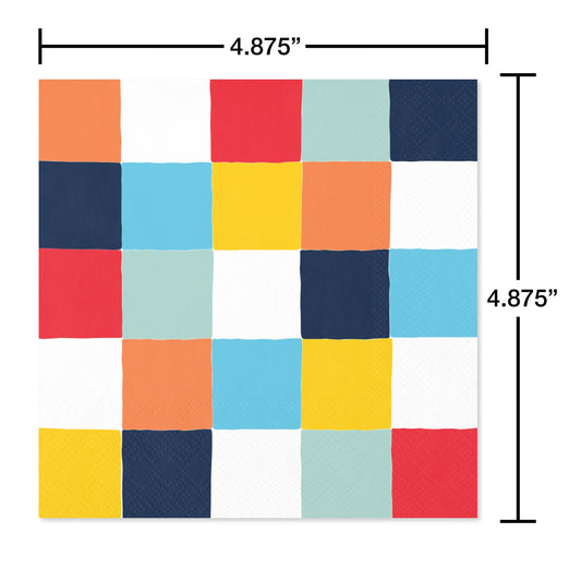 American Greetings Colorful Squares Beverage Napkins