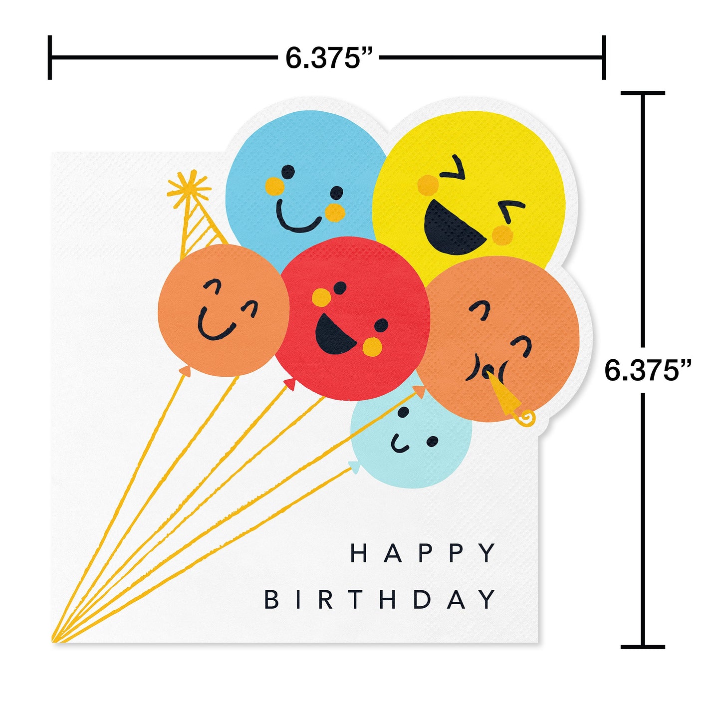 American Greetings Smiley Balloons Lunch Napkins