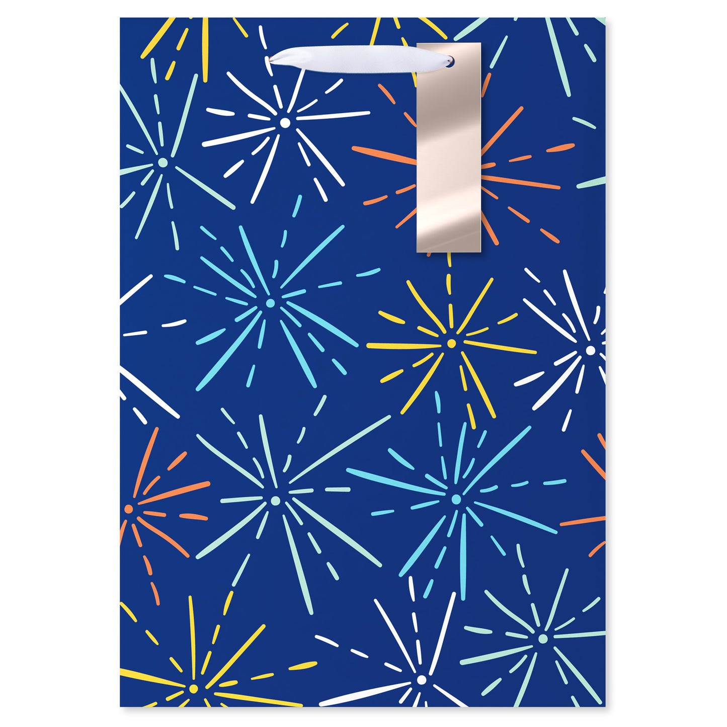 American Greetings Navy Star Medium Gift Bag with Tag