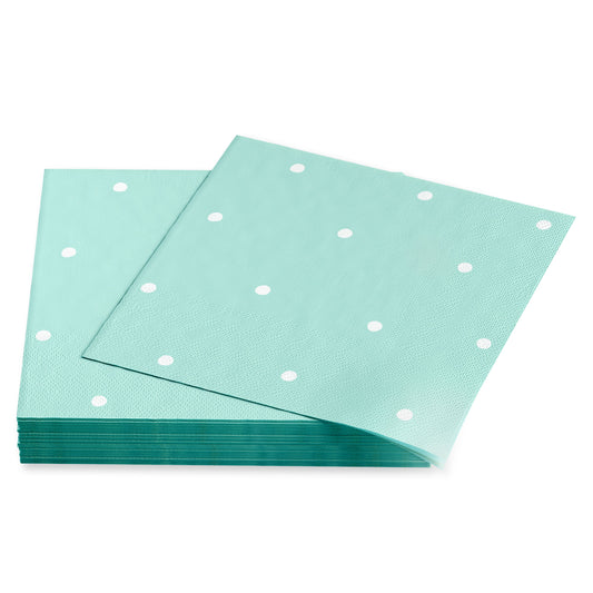 American Greetings Light Green with Polka Dots Beverage Napkins