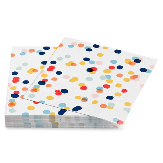 American Greetings Scattered Colorful Dots Beverage Napkins