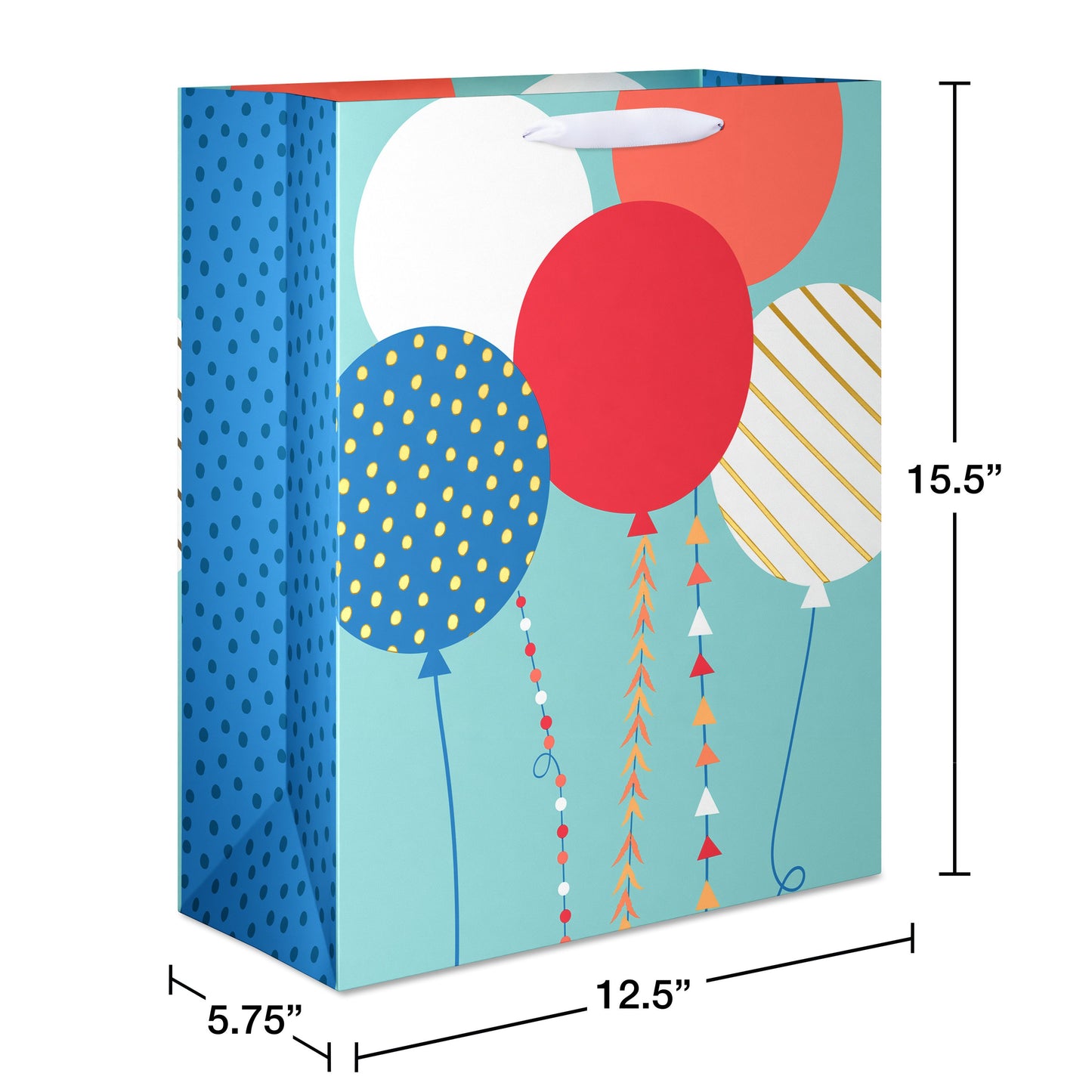 American Greetings Balloons On Teal Birthday Extra Large Gift Bag