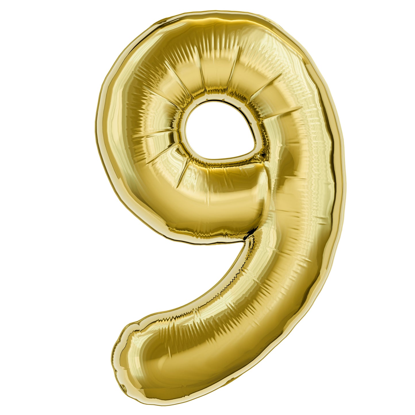 American Greetings Number 9 Large Gold Foil Uninflated Balloon