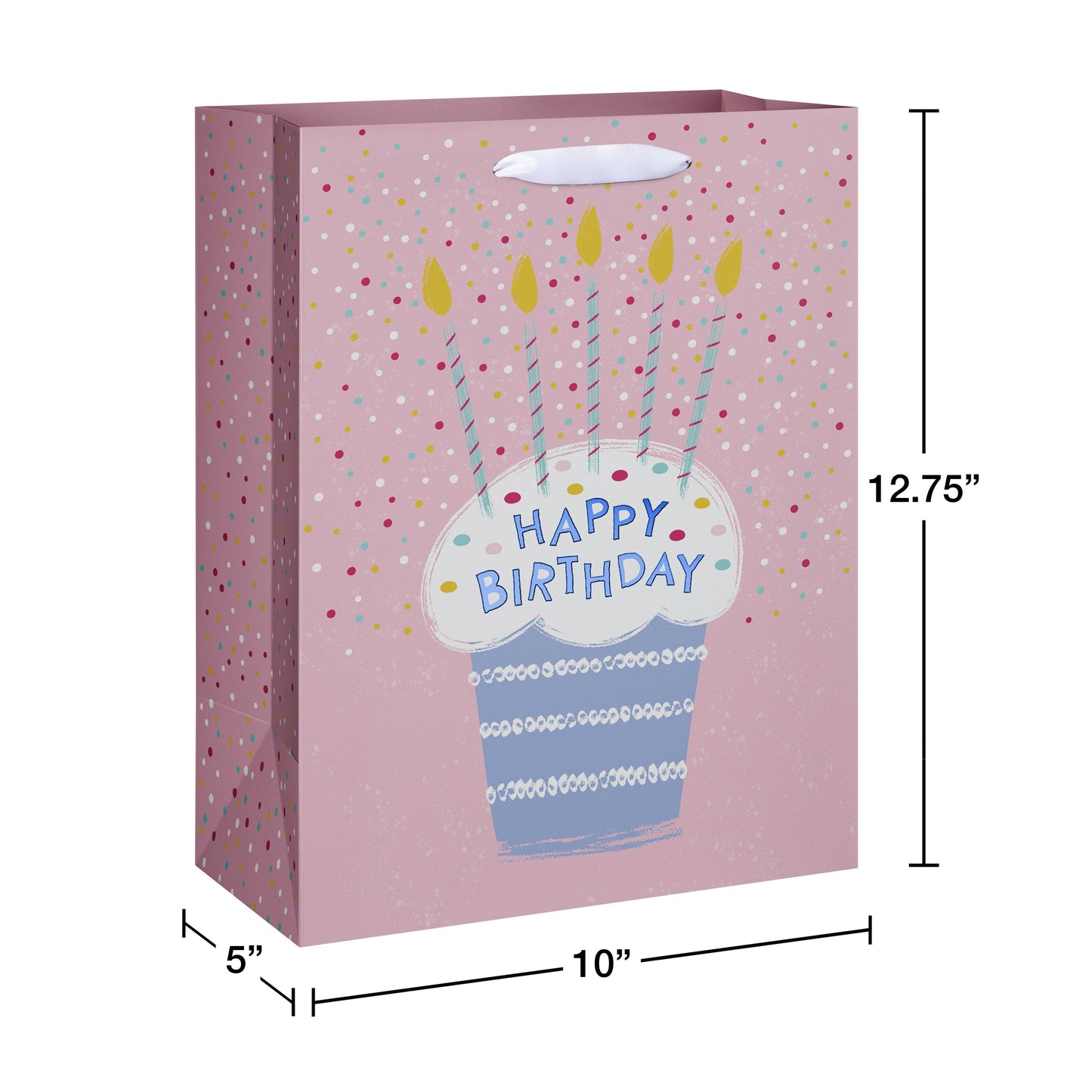 American Greetings Cupcake Large Pink Birthday Gift Bag